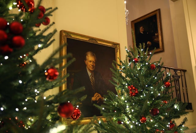 Christmas Press Preview at the White House in Washington 