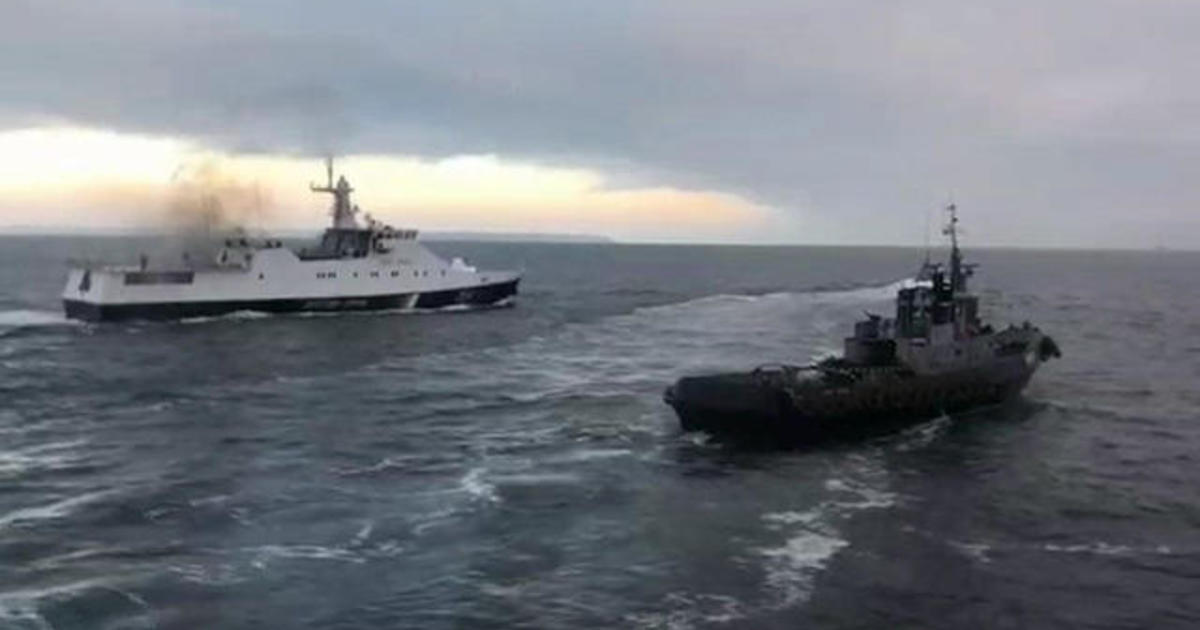 Russia opens fire and seizes 3 Ukrainian vessels near Crimea - CBS News