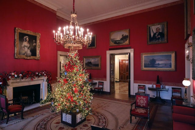 Holiday Decorations On Display At The White House 