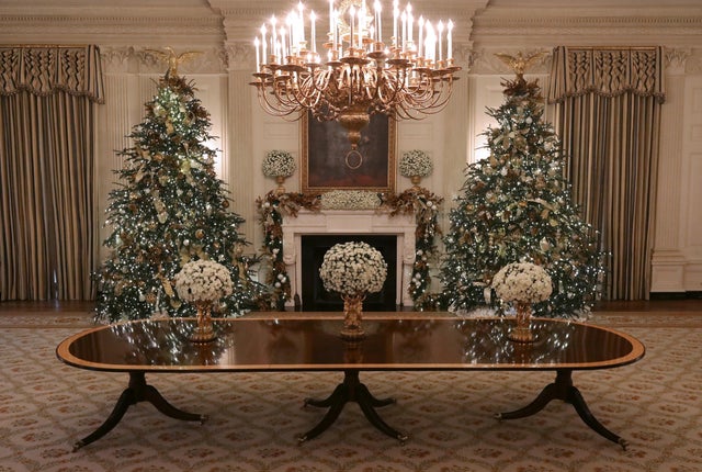 Holiday Decorations On Display At The White House 