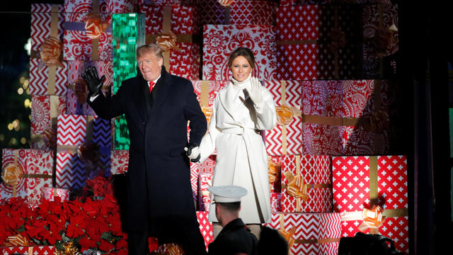 U.S. President Trump arrives for 96th annual National Christmas Tree Lighting ceremony in Washington 