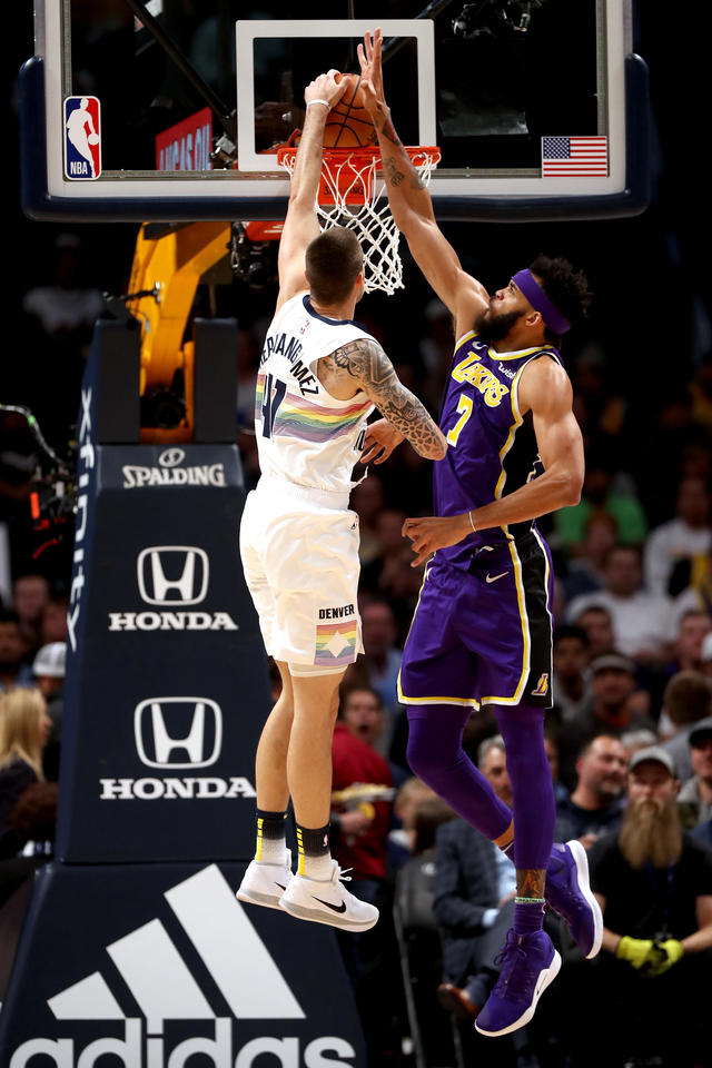 Spanish professional basketball player for the Denver Nuggets of the  National Basketball Association (NBA) Juan hernangomez, jumps to score at  the fir Stock Photo - Alamy