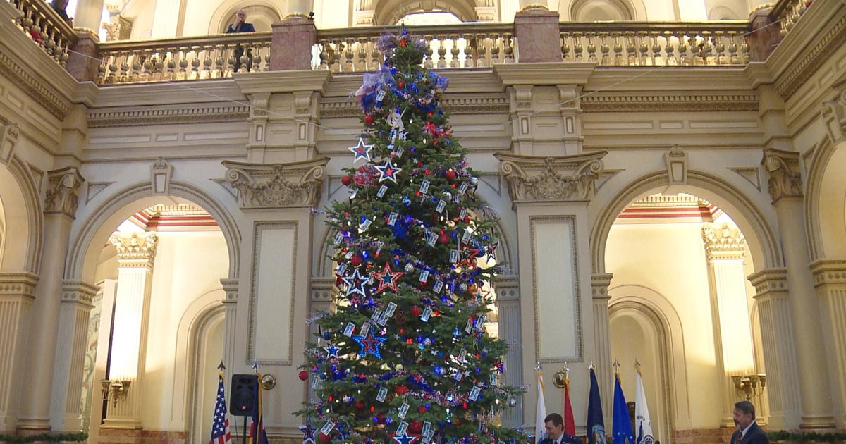 Colorado's Capitol Christmas Tree Dedicated Gold Star Families CBS