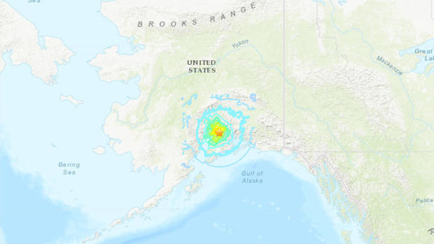 Alaska Earthquake Map 