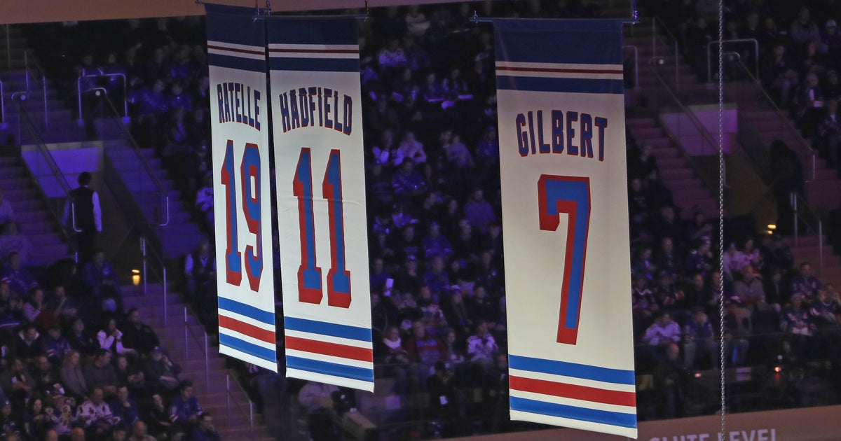 GAG Line Officially To Rafters, Rangers Retire Hadfield's No. 11 - CBS ...