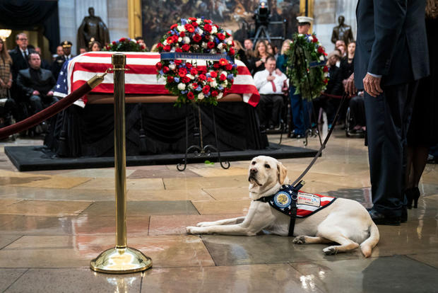 President George H.W. Bush Lies In State At U.S. Capitol 