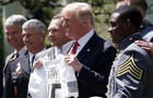 President Trump Presents The Commander In Chief's Trophy To The U.S. Military Academy Football Team 