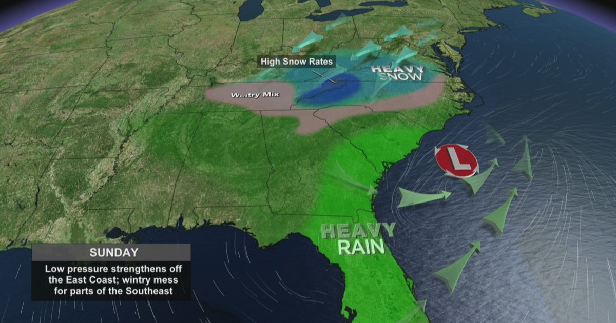 Wintry Mix System Will Miss Maryland, Headed Out To Sea - CBS Baltimore