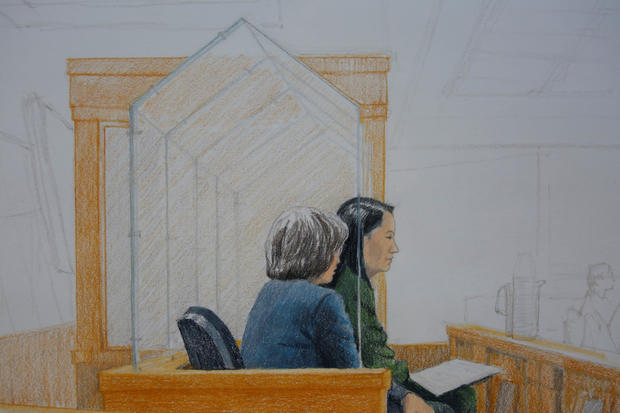 Huawei CFO Meng Wanzhou, who was arrested on an extradition warrant, appears at her bail hearing in B.C. Supreme Court 