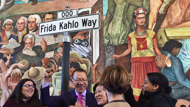 Frida Kahlo Way Street Sign Unveiled 