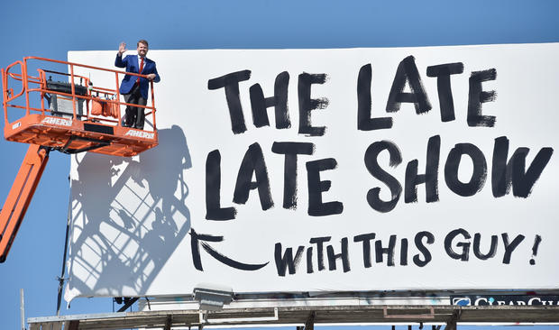 James Corden Puts Up His Own Billboard For CBS Television Network's "The Late Late Show" 