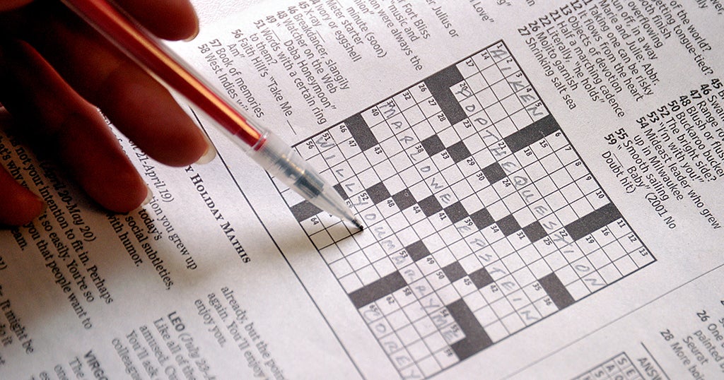 Crosswords And Puzzles Do Not Prevent Mental Decline, Study Says CBS