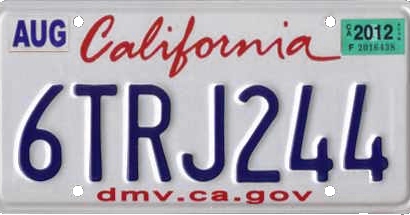 Ca number plate deals