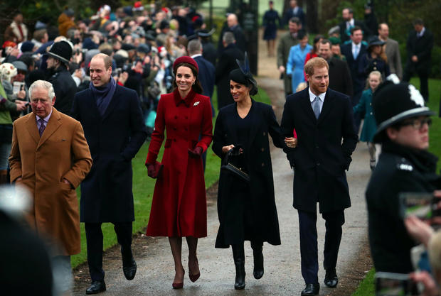 Members of Royal family arrive at St Mary Magdalene's church for the Royal Family's Christmas Day service on the Sandringham estate in eastern England 