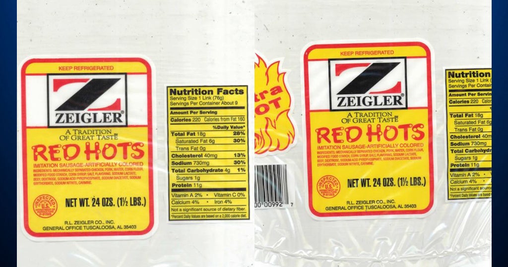 Sausage Products Recalled Due To Possible Metal Contamination CBS