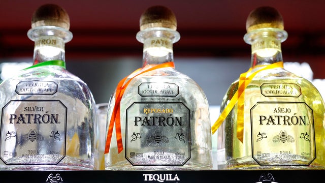 Bottles of Patron Tequila are seen during the opening party of the Zurich Film Festival on Sept. 22, 2016, in Zurich, Switzerland. 