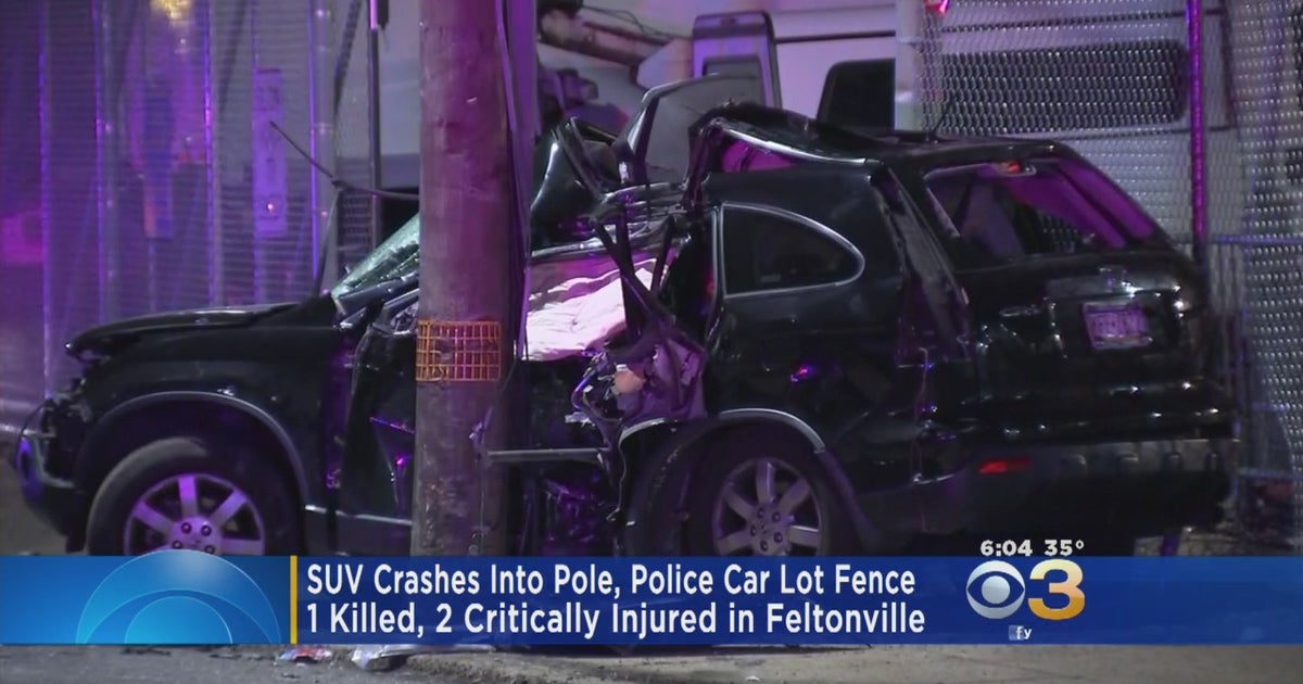 1 Dead, 2 Injured After Crash Outside Philly Police Car Lot In ...