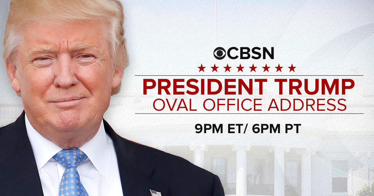 Trump prime time address tonight Start time how to watch online