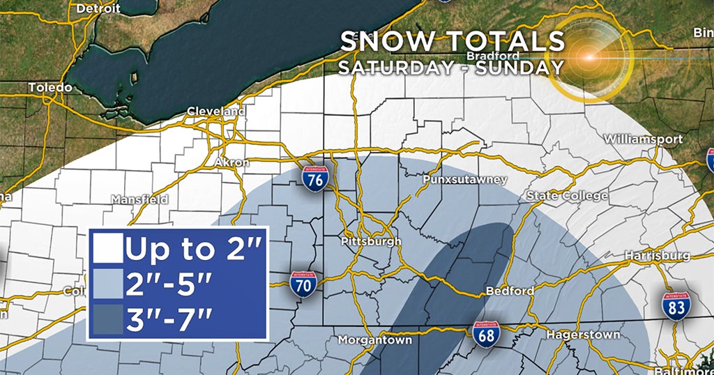 Pittsburgh Weather Snow Heading In This Weekend, Could Drop 25 Inches