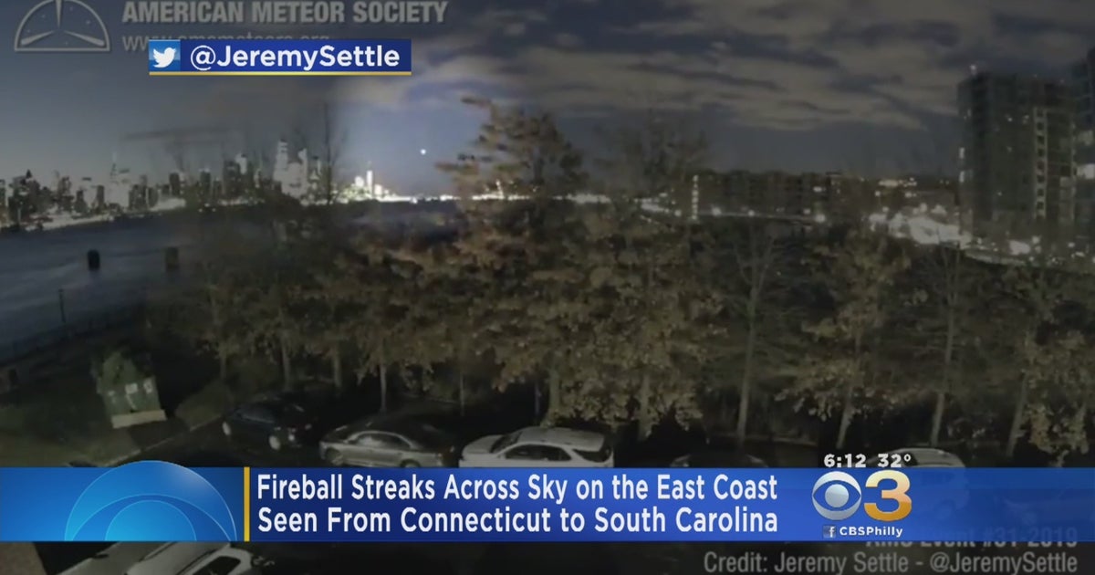 VIDEO Fireball Spotted Streaking Across Sky In New Jersey CBS