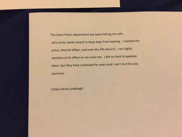 Davis Gunman Letter 