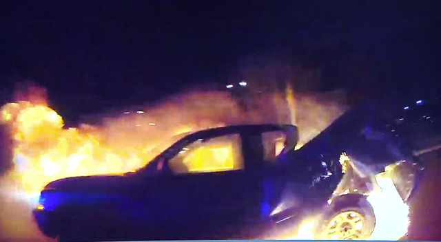 burning pickup rescue 