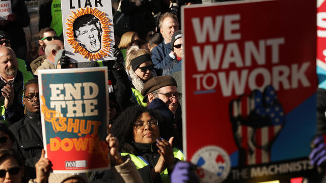 Union Organizers In Washington, D.C. Hold Rallies Calling For End To Government Shutdown 