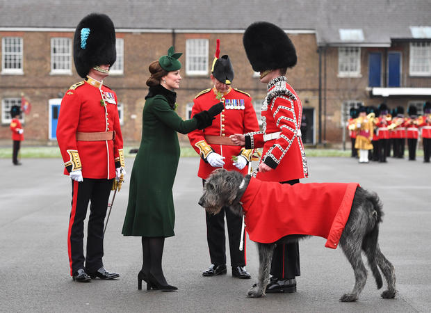 The Duke And Duchess Of Cambridge Attend The Irish Guards St Patrick's Day Parade 