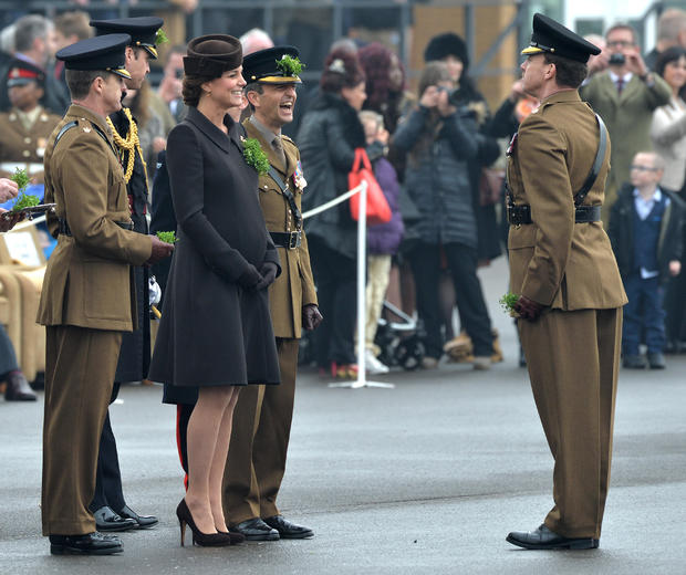 The Duke And Duchess Of Cambridge Attend St Patrick's Day Parade At Mons Barracks 