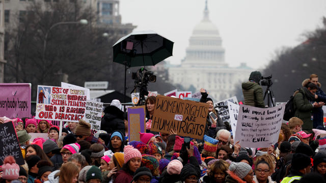 Thousands of people participate in the Third Annual Women's March at Freedom Plaza in Washington 