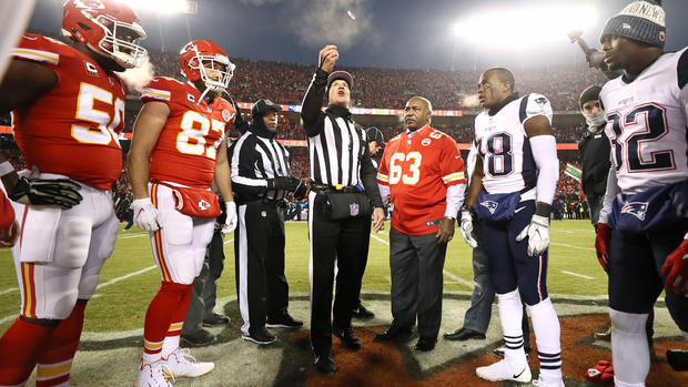 Chiefs, Patriots coin toss 