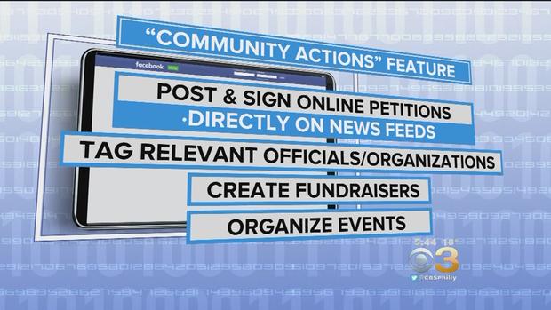 facebook community actions feature 
