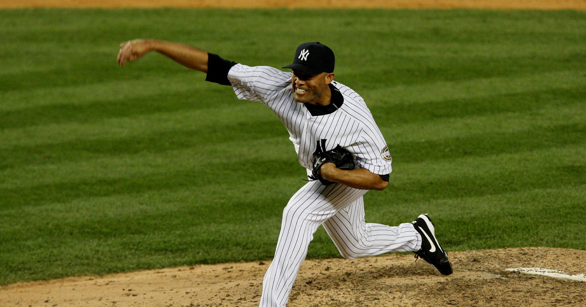 New York Yankees closer Mariano Rivera, wearing 42 in honor of Jackie  Robinson, pitches to the Tampa Bay Devil Rays during the eighth inning of a  baseball game Monday, April 23, 2007