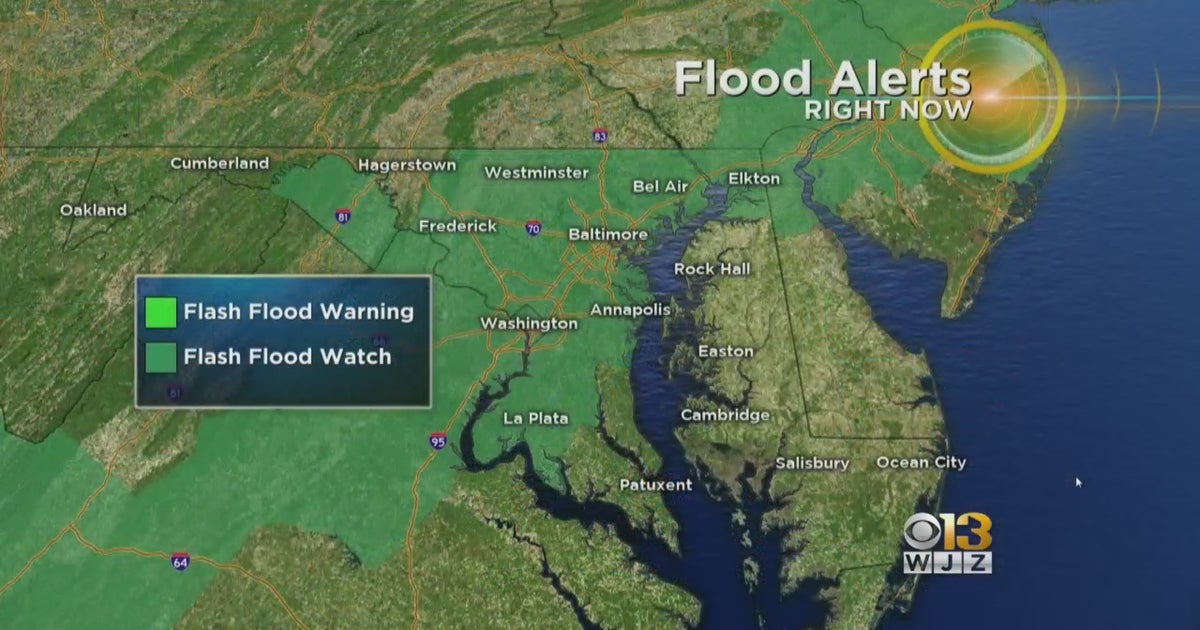 Flood Watch In Effect Until 3 p.m. - CBS Baltimore
