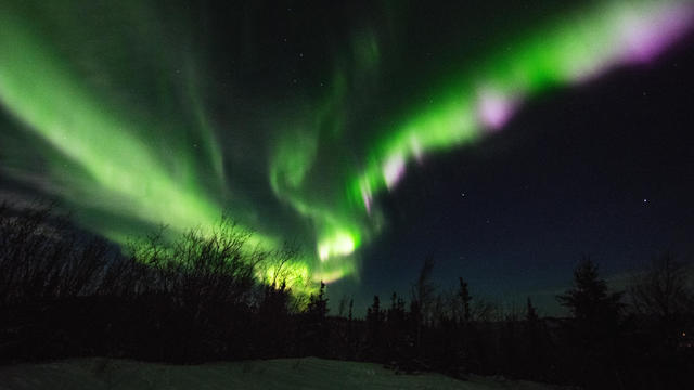 The Aurora Borealis Lights Up Alaskan Sky 