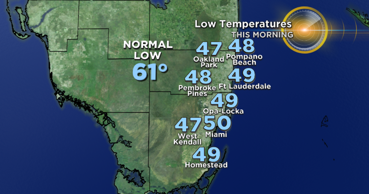 Cold Snap Causes South Florida To Bundle Up - CBS Miami