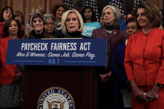 Speaker Nancy Pelosi Holds Press Conference To Reintroduce Paycheck Fairness Act 