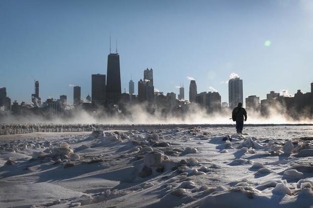 Polar Vortex Brings Extreme Cold Temperatures To Chicago 