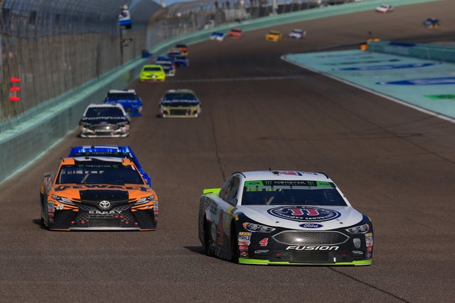 Kevin Harvick, driver of the #4 Jimmy John's Ford 