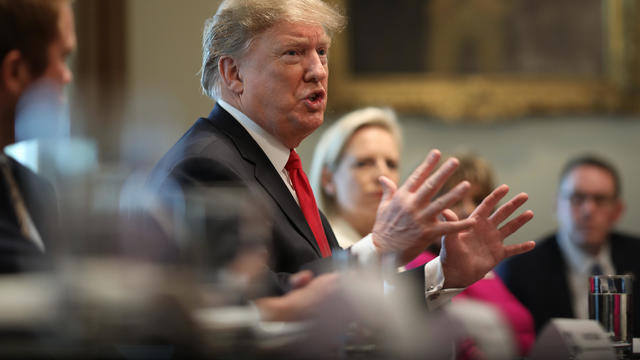 President Trump Holds Meeting On Combating Human Trafficking On Southern Border 