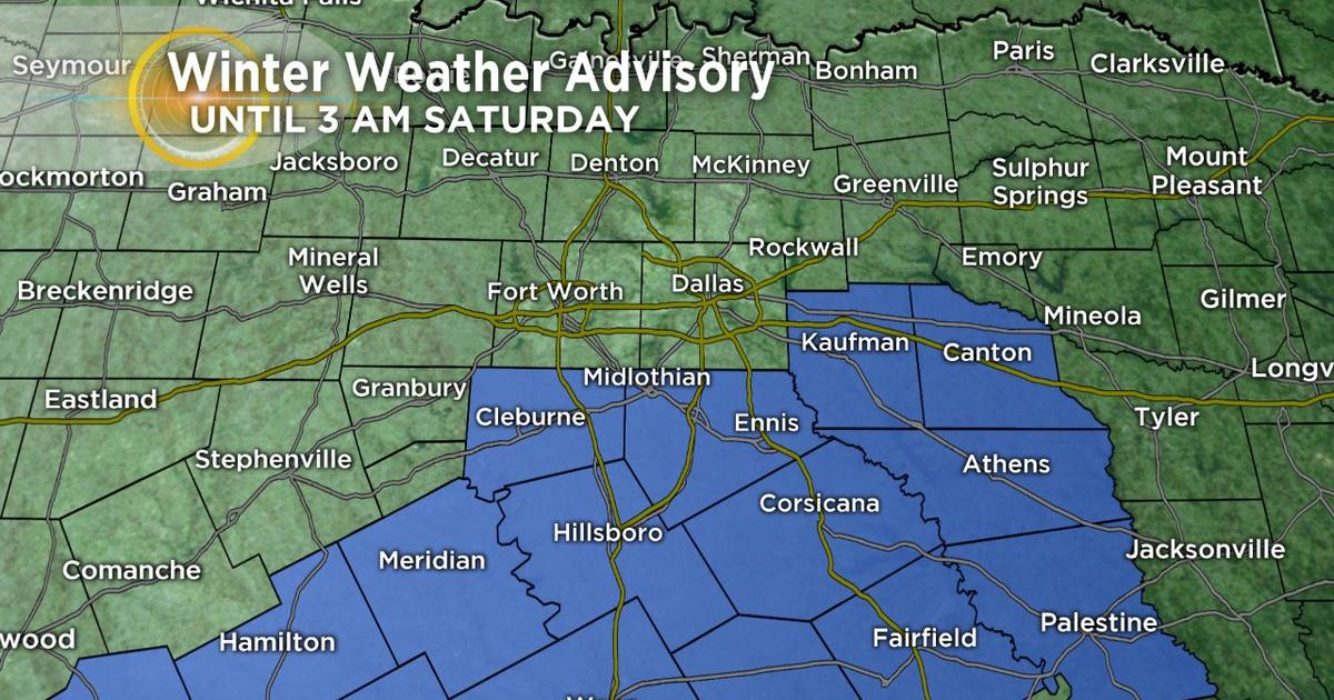 DFW Weather Winter Weather Advisory In Effect For Southern Half Of