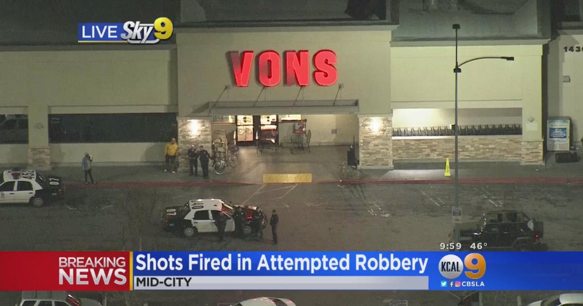 LAPD Shots Fired During Attempted Robbery At MidCity Vons CBS Los