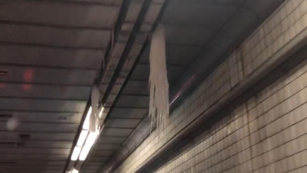 ted williams tunnel icicle close 