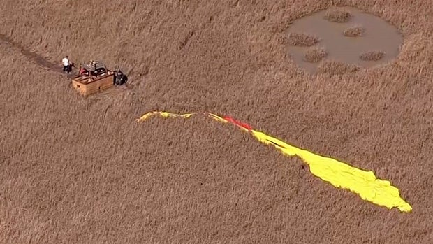 Hot Air Balloon on Skaggs Island West of Vallejo