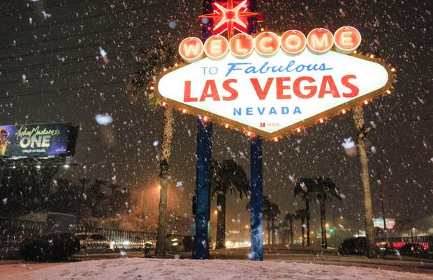 Las Vegas Strip Transforms Into Winter Wonderland Yet Again 