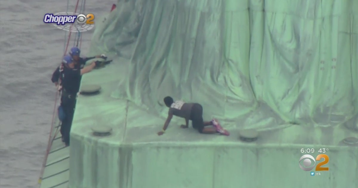 Woman Who Climbed Statue Of Liberty's Pedestal Avoids Jail Time CBS