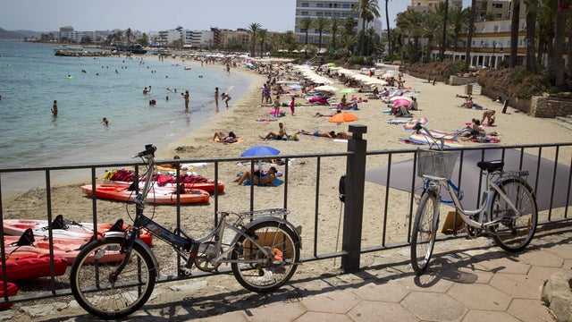 Spain. Balearic Islands. Ibiza. Sant Antoni De Portmany. People At Caf? Del Mar 