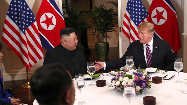 U.S. President Donald Trump meets with North Korean leader Kim Jong Un in Hanoi 