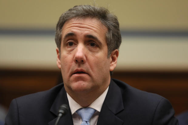 Former Trump personal attorney Cohen sits before House Oversight hearing on Capitol Hill in Washington 
