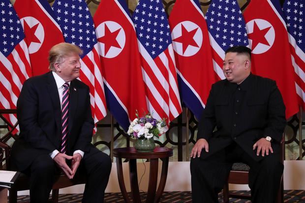 U.S. President Donald Trump meets with North Korean leader Kim Jong Un in Hanoi 